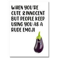 Rude Emoji Birthday Card
